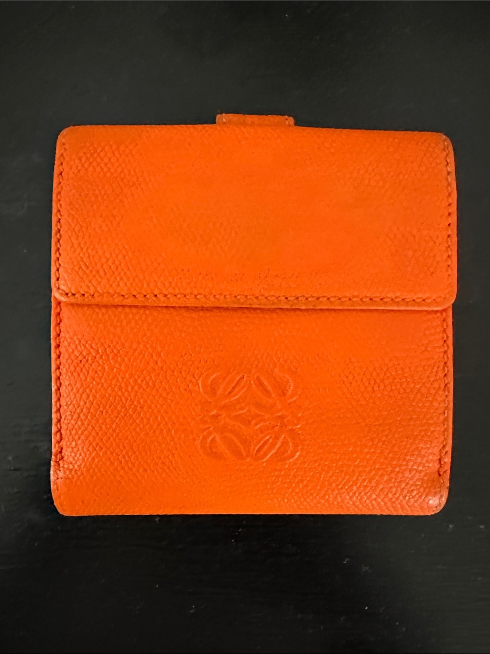 Loewe Orange Small Leather Wallet